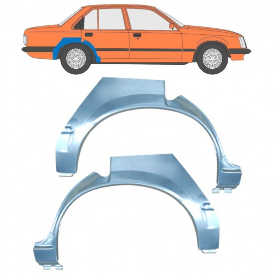 Takalokasuoja korjaussarja varten Opel Rekord E 1982-1986 / Vasen+Oikea / Sarja 10278