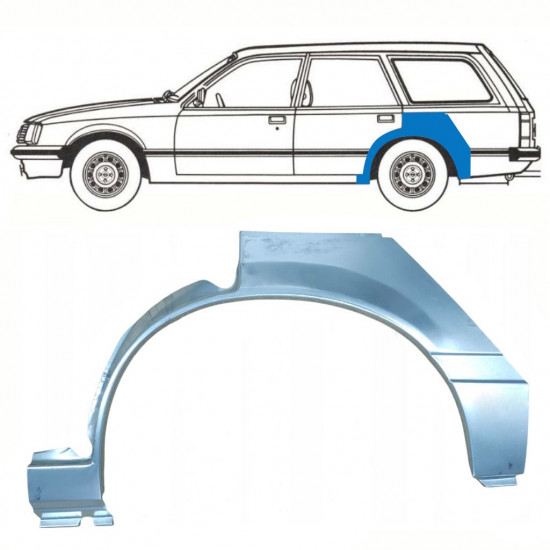 Takalokasuoja korjaussarja varten Opel Rekord E 1977-1986 / Vasen / COMBI /  10787