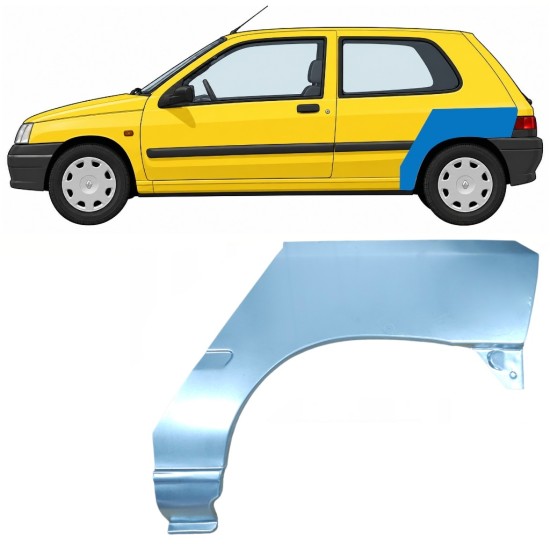 Takalokasuoja korjaussarja varten Renault Clio I 1990-1998 / Vasen 7681
