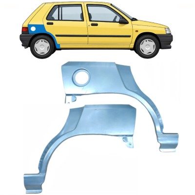Takalokasuoja korjaussarja varten Renault Clio I 1990-1998 / Vasen+Oikea / Sarja 9849