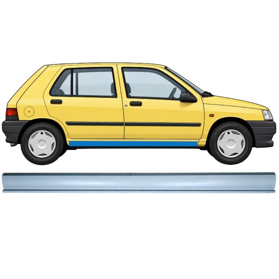 Kynnyspelti korjauspaneeli alempi osa varten Renault Clio I 1990-1998 / Oikea 7684