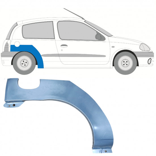 Takalokasuoja korjaussarja varten Renault Clio 1998-2012 / Oikea 7265