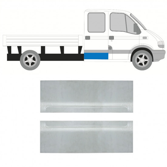 Korjauspellit takaoven varten Renault Master 1998-2010 / Vasen+Oikea / Tuplakabiini / Sarja 10259