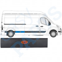 Koristelistasarja lampulla varten Renault Master 2010- / LWB / Oikea /  10548