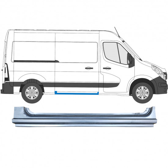 Sivuoven kynnysprofiili varten Opel Movano / R Master 2010- / Oikea 5956