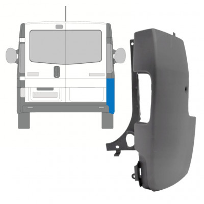 Takapuskurin kulma varten Renault Trafic 2001-2014 / Oikea 8208