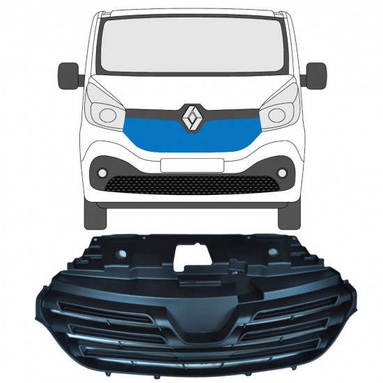 Säleikkö varten Renault Trafic 2014- 8210