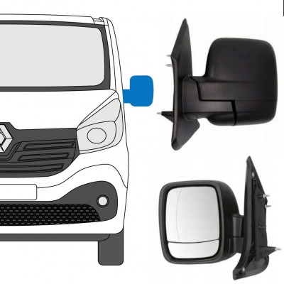 Manuaalisesti säädettävä sivupeili varten Renault Trafic 2014- / Vasen 8228