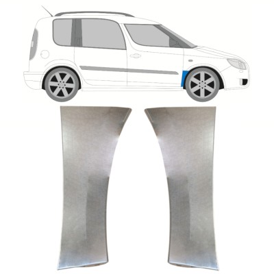 Etulokasuojan korjauspelti varten Skoda Roomster Praktik 2006-2015 / Vasen+Oikea / Sarja 14695