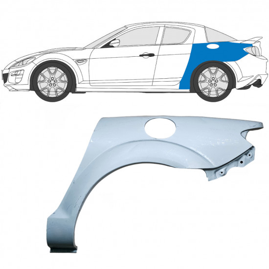 Takalokasuoja korjaussarja varten Mazda RX8 2003-2012 / Vasen 6702