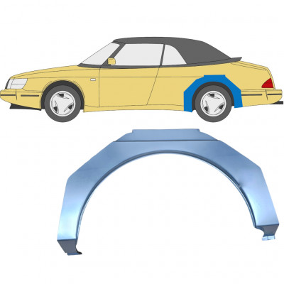 Takalokasuoja korjaussarja varten Saab 900 1978-1995 / Vasen 6982