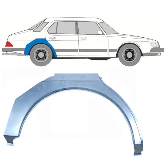 Takalokasuoja korjaussarja varten Saab 900 1978-1995 / Oikea 11043