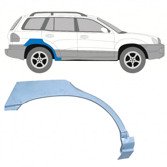 Takalokasuoja korjaussarja varten Hyundai Santa Fe 2001-2006 / Oikea 8244