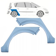 Takalokasuoja korjaussarja varten Renault Scenic II 2003-2009 / Vasen+Oikea / Sarja 10229