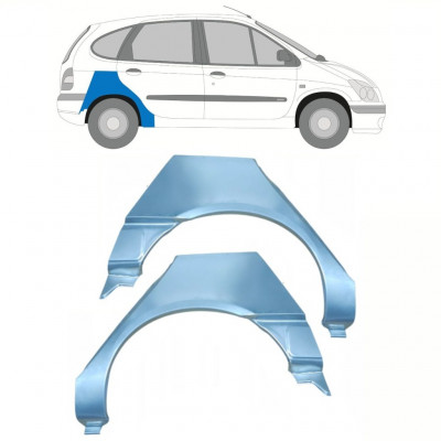 Takalokasuoja korjaussarja varten Renault Scenic 1995-2003 / Vasen+Oikea / Sarja 10098