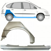 Kynnyspelti + takalokasuojan korjaussarja varten Renault Scenic 1995-2003 / Oikea / Sarja 10099