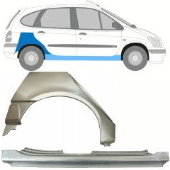 Kynnyspelti + takalokasuojan korjaussarja varten Renault Megane I Scenic 1995-2003 / Oikea / Sarja 10099