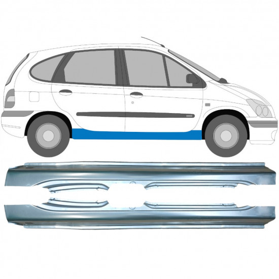 Kynnyspelti korjauspaneeli varten Renault Megane / Scenic 1995-2003 / Vasen+Oikea / Sarja 9258