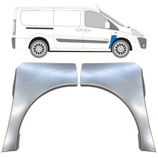 Etulokasuojan korjauspelti varten Citroen Jumpy 2007-2016 / Vasen / Oikea / Vasen+Oikea / Sarja 15232