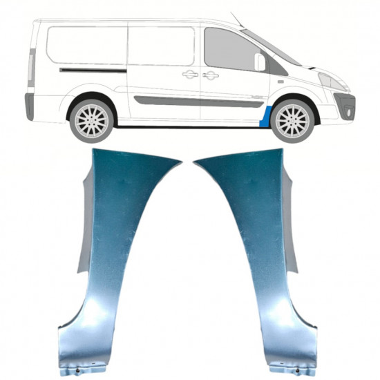 Etulokasuojan korjauspelti varten Fiat Scudo 2007-2016 / Vasen / Oikea / Vasen+Oikea / Sarja 12899