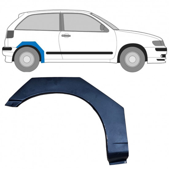 Takalokasuoja korjaussarja varten Seat Ibiza Cordoba 1993-2002 / Oikea 7351