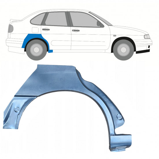 Takalokasuoja korjaussarja varten Seat Ibiza Cordoba 1993-2002 / Oikea 7860