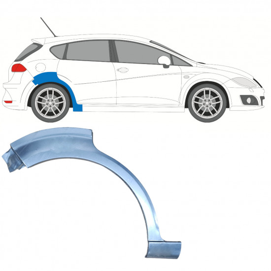 Takalokasuoja korjaussarja varten Seat Leon 2005-2012 / Oikea 8126