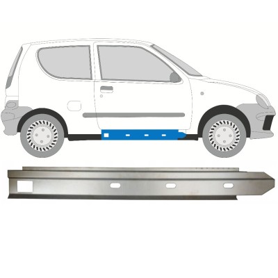 Kynnys sisäosa varten Fiat Seicento 1998-2010 / Oikea 14714