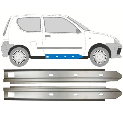 Kynnys sisäosa varten Fiat Seicento 1998-2010 / Vasen+Oikea / Sarja 14716