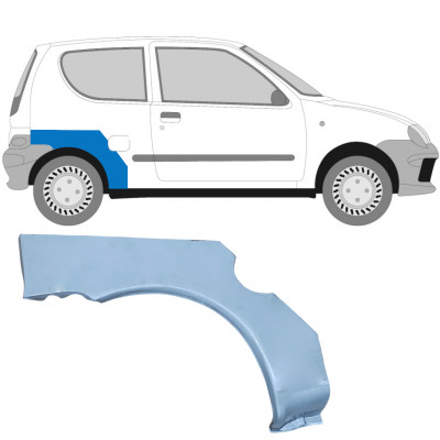 Takalokasuoja korjaussarja varten Fiat Seicento 1998-2010 / Oikea 6512