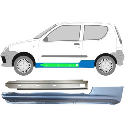 Kynnyksen ja sisäkynnyksen korjauspaneeli varten Fiat Seicento 1998-2010 / Vasen / Sarja 14721