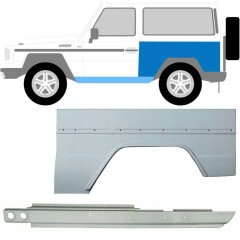 Kynnyspelti + takalokasuojan korjaussarja varten Mercedes G-Class W460 W461 W463 1979- / Vasen / Sarja 10004