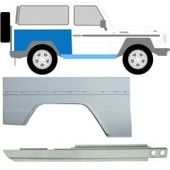 Kynnyspelti + takalokasuojan korjaussarja varten Mercedes G-Class W460 W461 W463 1979- / Oikea / Sarja 10003