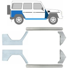 Kynnyksen, etulokasuojan ja takalokasuojan korjausosa varten Mercedes G-Class W460 W461 W463 1979-2017 / Vasen+Oikea / Sarja 9710