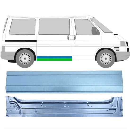 Sisäinen ja ulkoinen Liukuoven korjauspaneeli varten Volkswagen Transporter T4 1990-2003 / Oikea / Sarja 16152