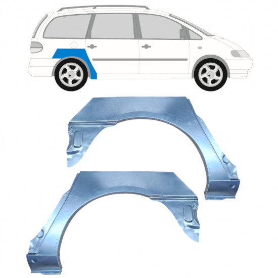 Takalokasuoja korjaussarja varten Volkswagen Sharan 2000-2010 / Vasen+Oikea / Sarja 9219