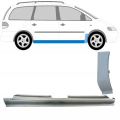 Täysi kynnys ja etulokasuojan korjauspaneeli varten Ford Galaxy 1995-2010 / Oikea / Sarja 13247
