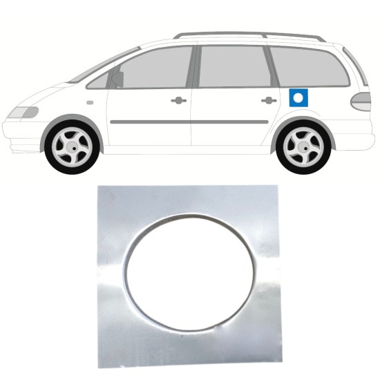 Polttoaineen täyttöaukon korjauspaneeli varten Volkswagen Sharan 1995-2010 14953 Polttoaineen täyttöaukon korjauspaneeli varten Volkswagen Sharan 1995-2010 14953