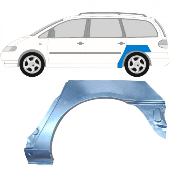 Takalokasuoja korjaussarja varten VW Sharan Ford Galaxy 1995-2000 / Vasen 6590