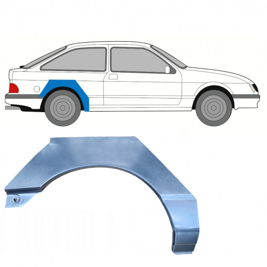 Takalokasuoja korjaussarja varten Ford Sierra 1982-1993 / Oikea 7387