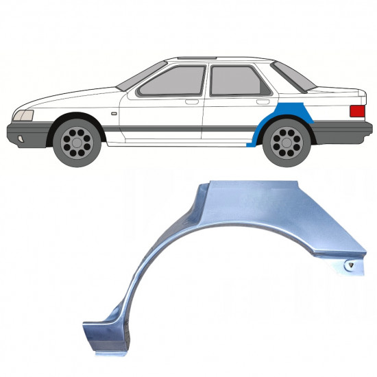 Takalokasuoja korjaussarja varten Ford Sierra 1982-1993 / Vasen 7389