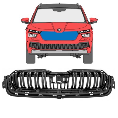 Säleikkö varten Skoda Kamiq 2019-2023 17225