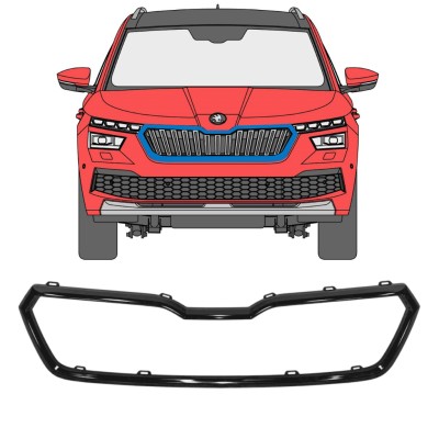 Säleikön kehys varten Skoda Kamiq 2019-2023 17227