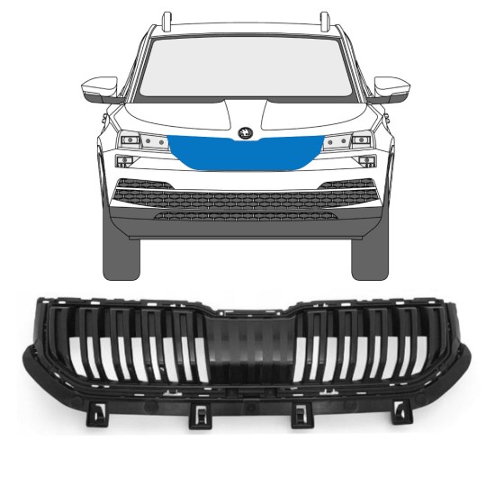 Säleikkö varten Skoda Karoq 2017-2022 17228
