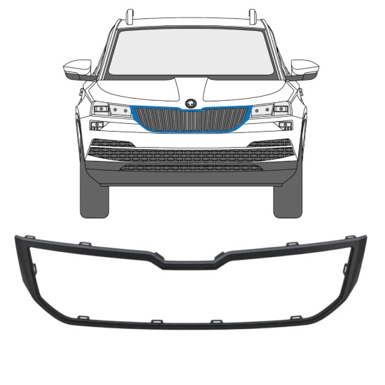 Säleikön kehys varten Skoda Karoq 2017-2022 17233