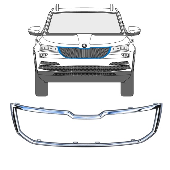 Säleikön kehys varten Skoda Karoq 2017-2022 17232