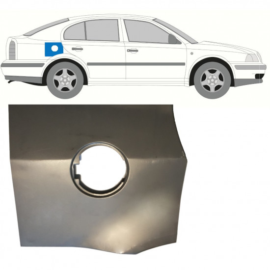 Polttoaineen täyttöaukon korjauspaneeli varten Skoda Octavia 1996-2010 7249