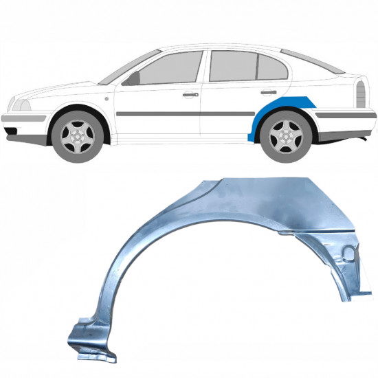 Takalokasuoja korjaussarja varten Skoda Octavia 1996-2010 / Vasen 7003