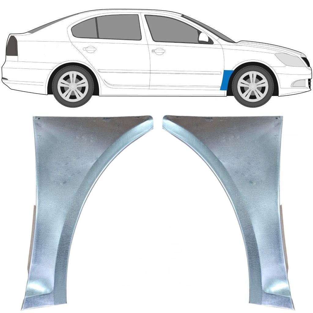 Etulokasuojan Korjauspelti Varten Skoda Octavia 2004-2013 / Vasen+Oikea / Sarja 9602