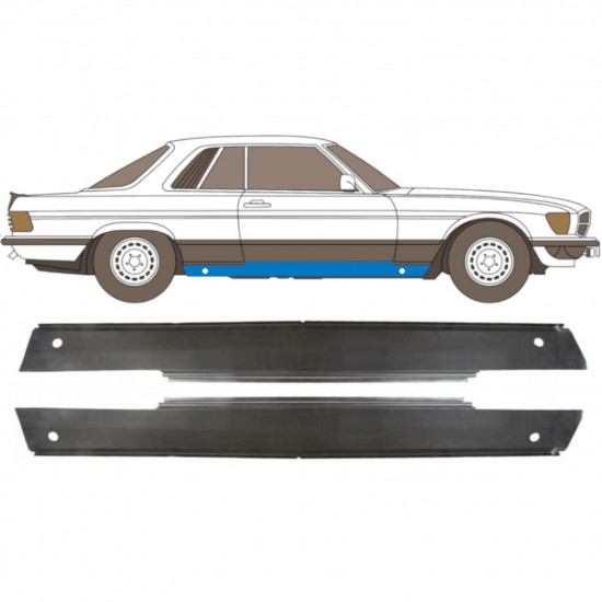 Kynnyspelti korjauspaneeli varten Mercedes Sl-class 1971-1989 / Vasen+Oikea / Sarja 10669